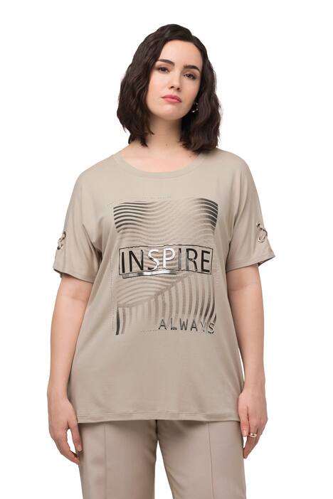 Tričko, šněrování, oversize, kulatý výstřih, krátké rukávy