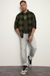 STHUGE Karo-Flanellhemd, Langarm, Modern Fit, Buttondown-Kragen, bis 8 XL