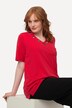 Short Sleeve V-Neck Eyelet Detail Tee
