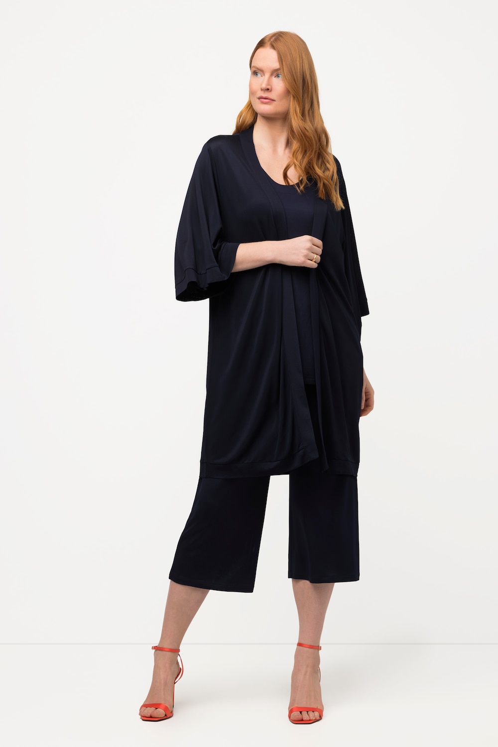 Große Größen Kimono, Damen, blau, Größe: 42/44, Viskose, Ulla Popken
