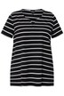 Tričko, proužky, A střih, tunikový výstřih, krátké rukávy