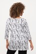 T-Shirt, Kreise, Oversized, U-Boot-Ausschnitt, 3/4-Arm