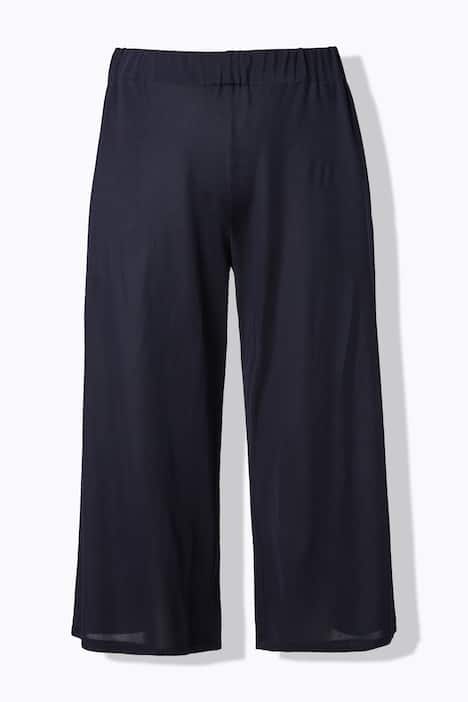 Slinky-Culotte, wadenlang, weites Bein, Elastikbund