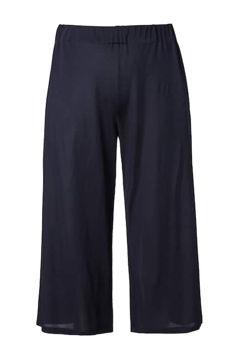 Široké kalhoty, Slinky, délka k lýtkům, široké nohavice, elastický pas