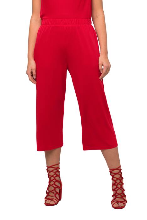 Široké kalhoty, Slinky, délka k lýtkům, široké nohavice, elastický pas