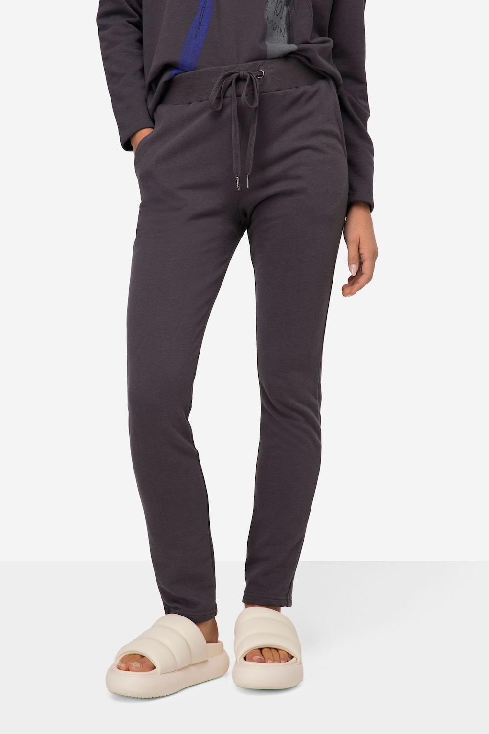 Große Größen Joggpants, Damen, braun, Größe: M, Baumwolle, LAURASON
