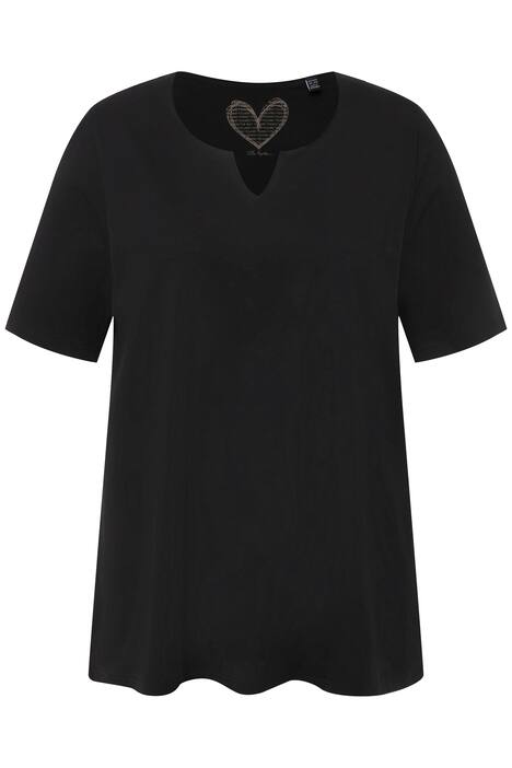 Tričko, kapkový výstřih, A střih, krátké rukávy