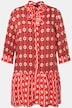 Bluse, Retro-Design, Stehkragen, V-Ausschnitt, 3/4-Arm