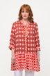 Bluse, Retro-Design, Stehkragen, V-Ausschnitt, 3/4-Arm
