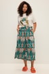 Culotte, wide Legs, Ethno Print, Elastikbund