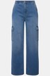 cargojeans, wide legs, high waist, 4-pocket, extra cargozakken