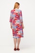 Midikleid, grafisches Design, Herzausschnitt, 3/4-Arm