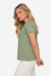 T-Shirt, kleiner Knoten Print, V-Ausschnitt, Halbarm, OEKO-TEX MIG