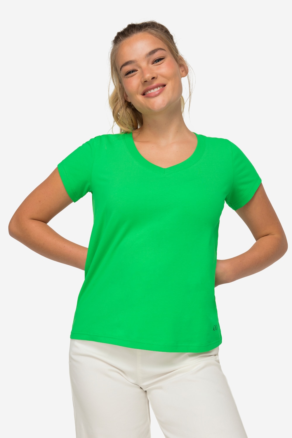 Große Größen T-Shirt, Damen, grün, Größe: XXL, Baumwolle, LAURASON