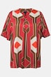 Tunika, Retro-Design, A-Linie, Tunika-Ausschnitt , Halbarm