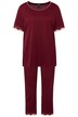 Pyžamo, krajkové okraje, kulatý výstřih, krátké rukávy