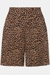 Leopard Print Wide-Leg Bermuda Shorts