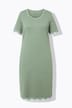 Nachthemd, kanten randen, ronde hals, korte mouw