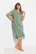 Nachthemd, kanten randen, ronde hals, korte mouw