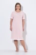 Nachthemd, kanten randen, ronde hals, korte mouw