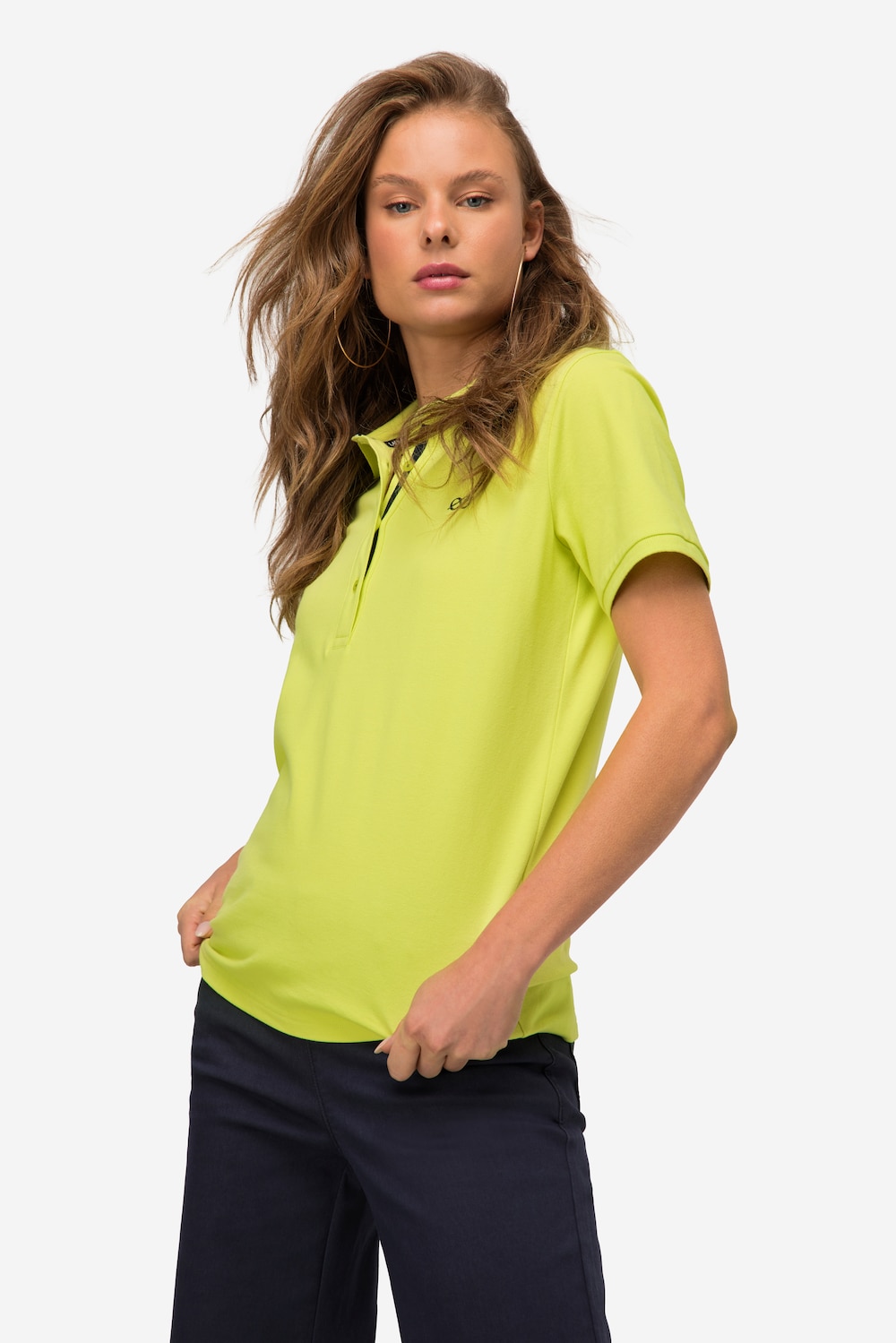 Große Größen Poloshirt, Damen, grün, Größe: XL, Baumwolle, LAURASON