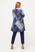 Geometric Print 3/4 Sleeve Open Style Chiffon Kimono