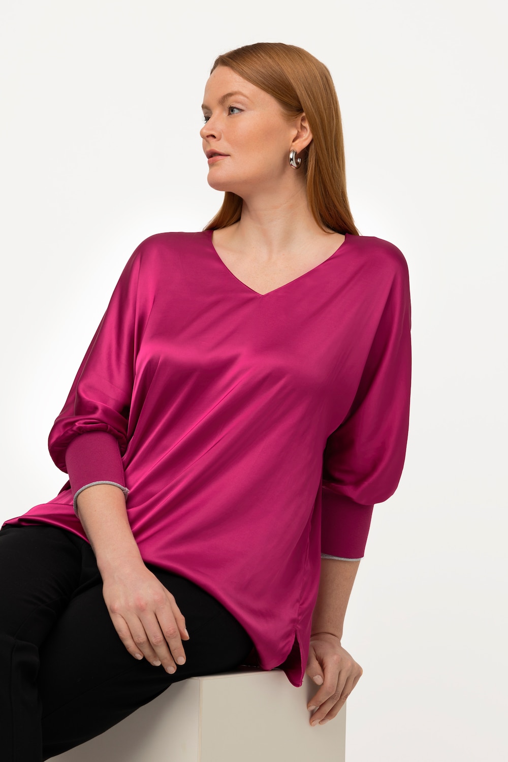 Große Größen Bluse, Damen, rosa, Größe: 50/52, Viskose, Ulla Popken