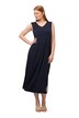 Slinky midi šaty, A střih, výstřih do V, bez rukávů