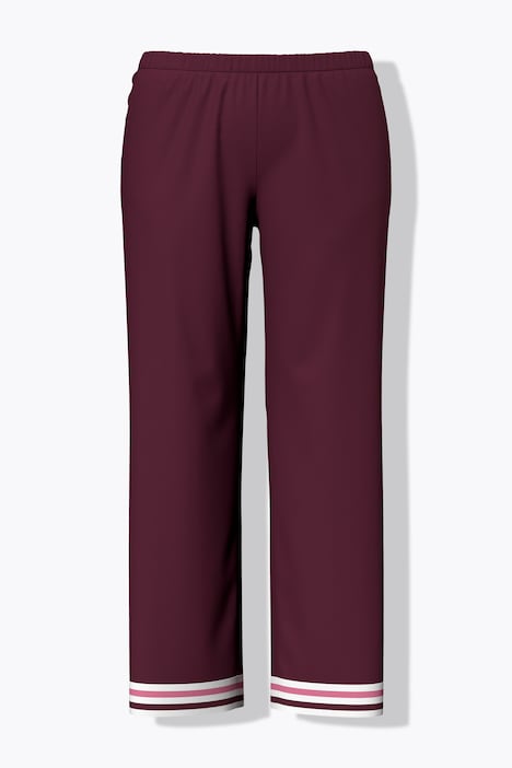 Pyjama, Streifendetails, V-Ausschnitt, 3/4-Arm