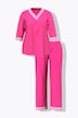 Pyjama, streepdetails, v-hals, 3/4-mouwen