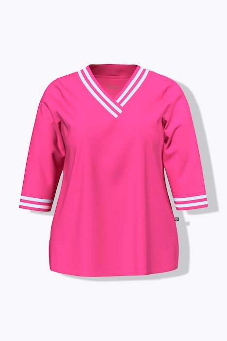 Pyjama, streepdetails, v-hals, 3/4-mouwen