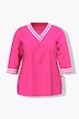 Pyjama, streepdetails, v-hals, 3/4-mouwen