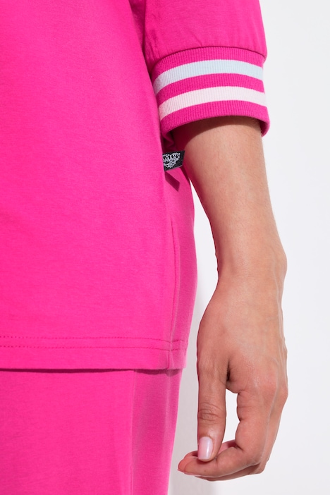 Pyjama, streepdetails, v-hals, 3/4-mouwen