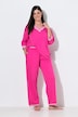 Pyjama, streepdetails, v-hals, 3/4-mouwen