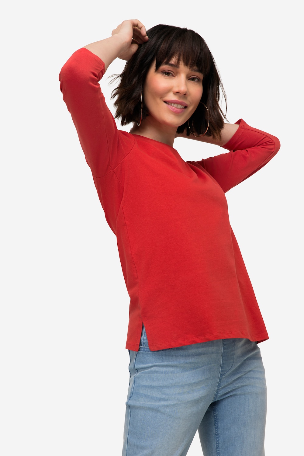 Große Größen T-Shirt, Damen, rot, Größe: XXL, Baumwolle, LAURASON