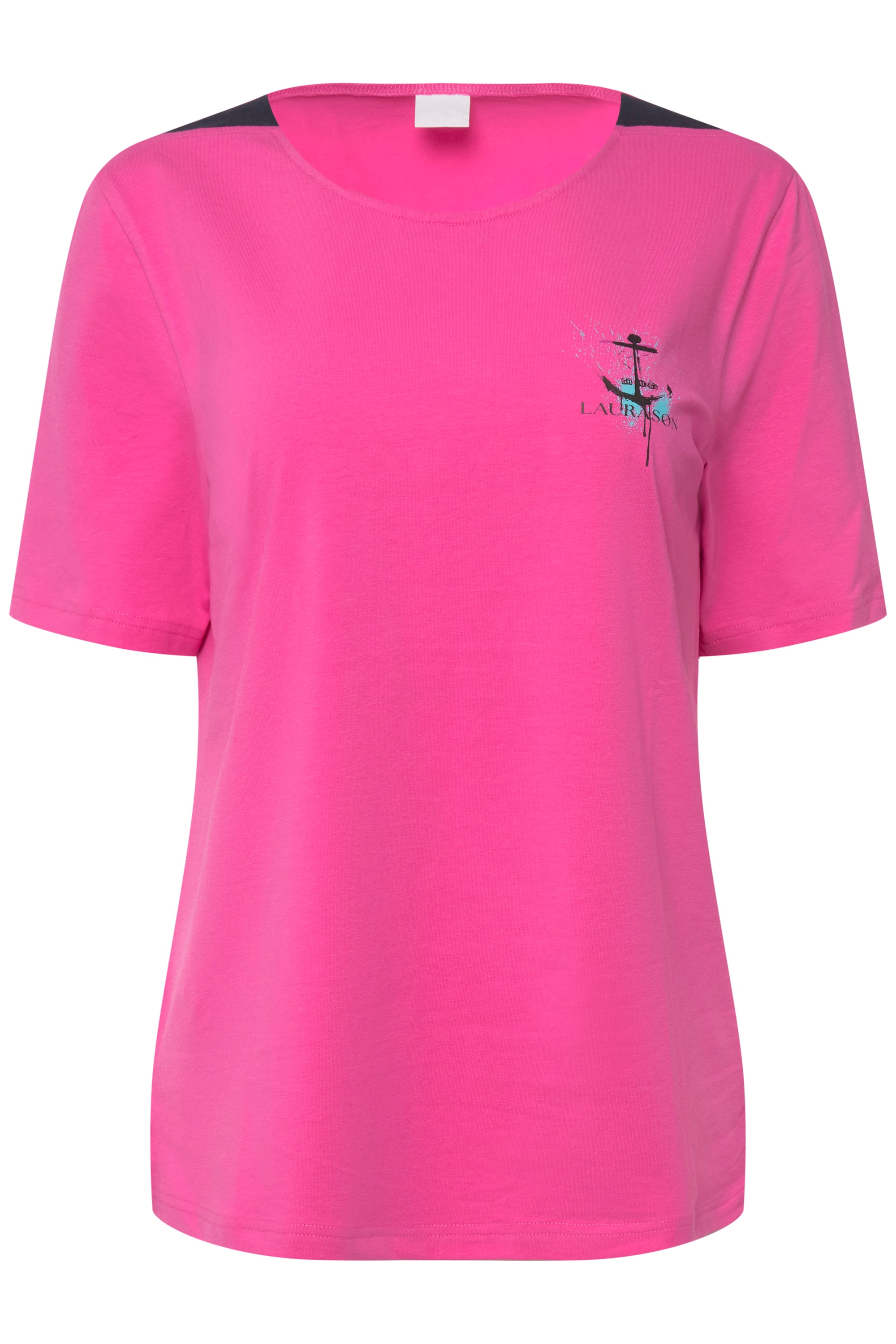 Laurasøn Damen T Shirt U Boot Ausschnitt mit seitlichen Einsätzen Halbarm 819546