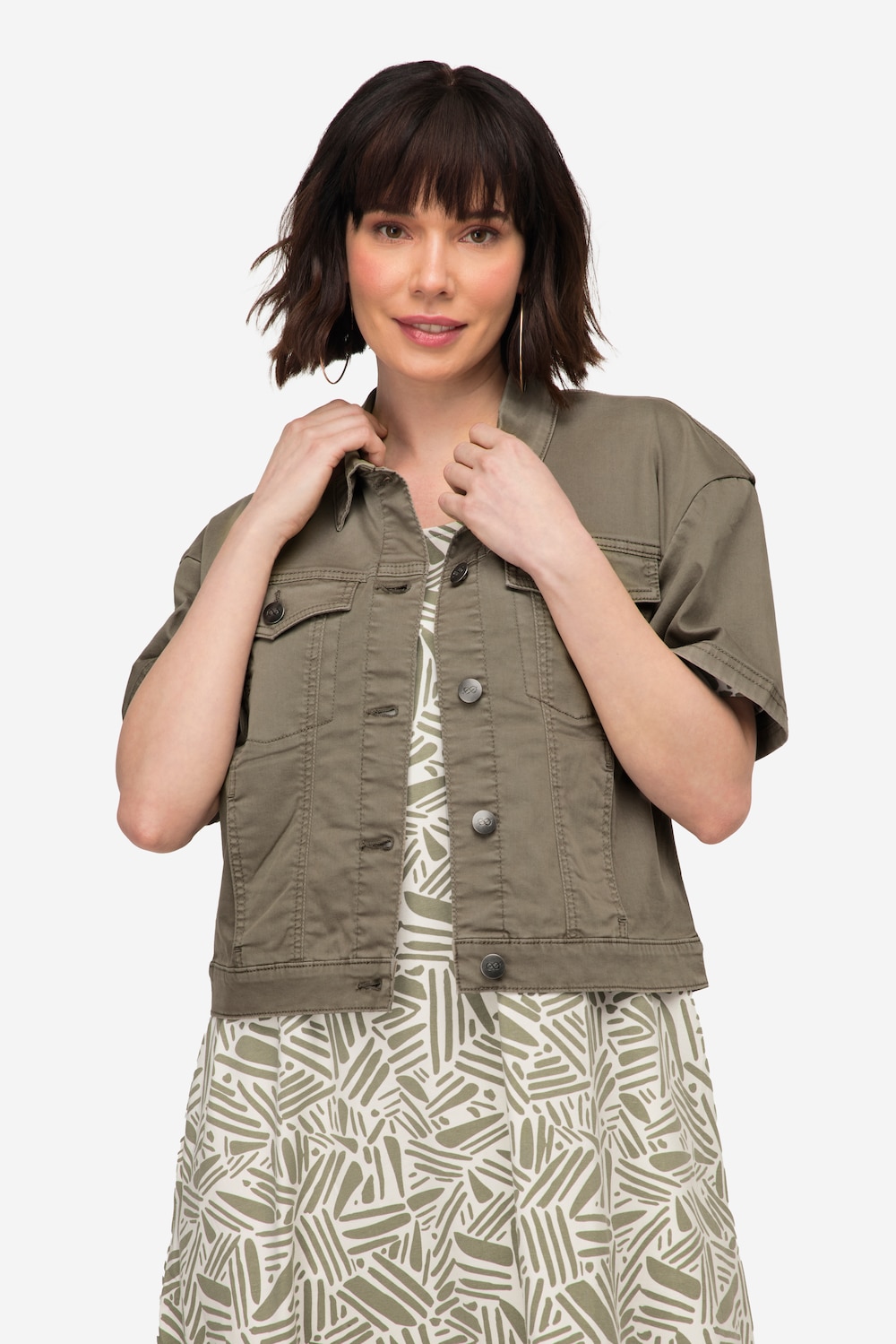 Große Größen Jeansjacke, Damen, braun, Größe: L, Baumwolle, LAURASON