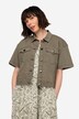 Jeansjacke, oversized, weiter Halbarm