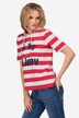 T-Shirt, Ringel, Statement, Halbarm