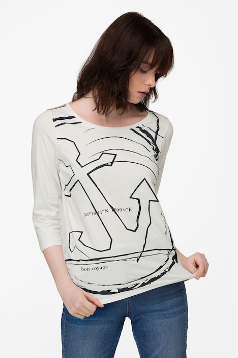 Anchor 3/4 Sleeve Graphic Tee