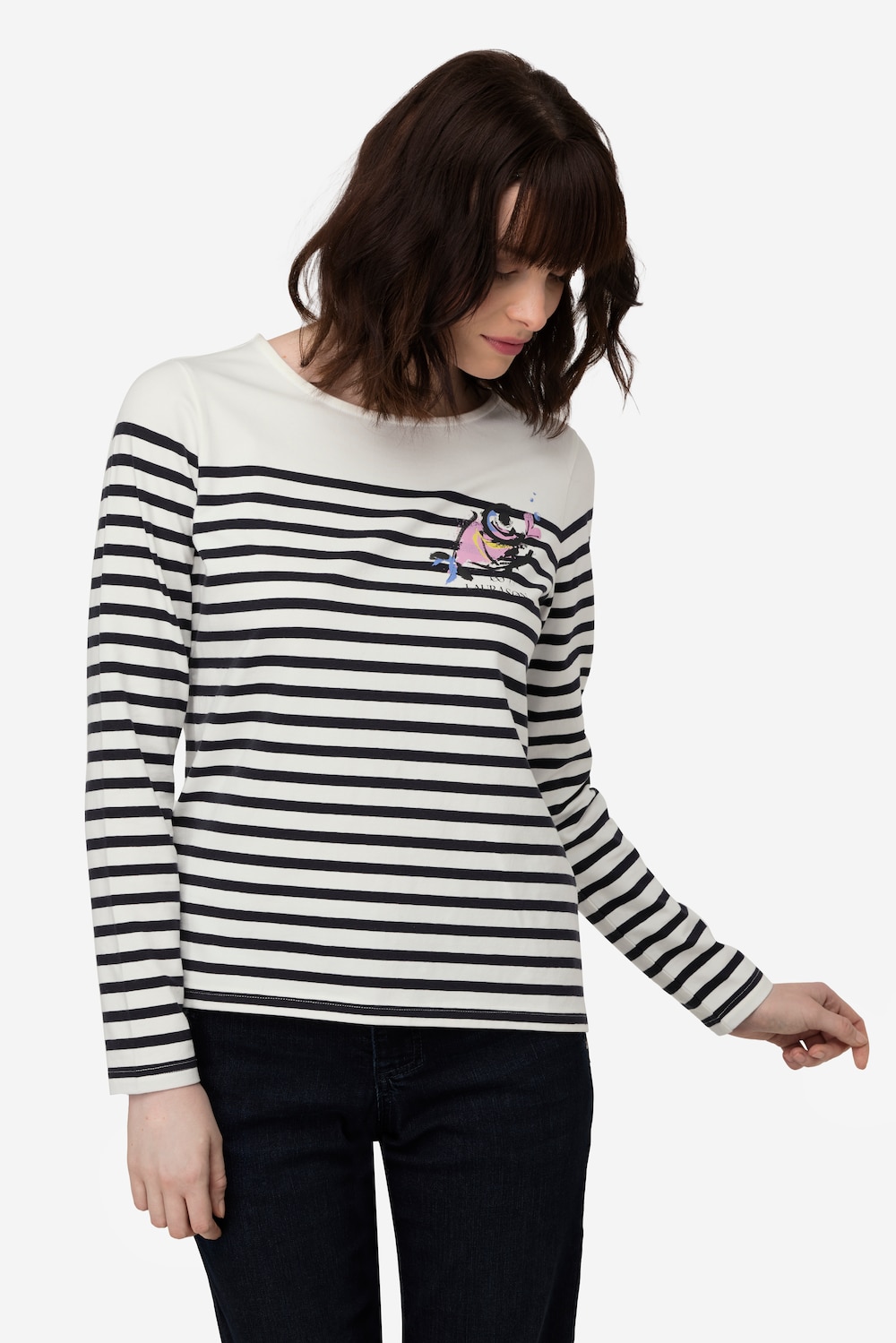 Große Größen T-Shirt, Damen, blau, Größe: XL, Baumwolle, LAURASON