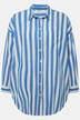 Chemise oversize à rayures et manches longues