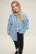 Chemise oversize à rayures et manches longues