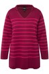 Svetr, pruhy, troyer límeček, výstřih do V, dlouhé rukávy