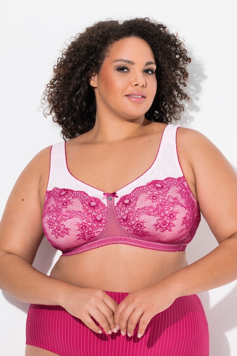 Lace Panel Relief Bra