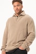 Pull STHUGE à manches longues, laine mélangée, col cheminée avec fermeture zippée - jusqu'au 8 XL