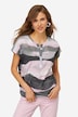 Bluse, Blätter Print, Rundhals