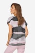 Bluse, Blätter Print, Rundhals