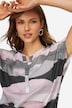 Bluse, Blätter Print, Rundhals