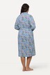 Peignoir, motif floral, fermeture éclair à double sens, tissu éponge